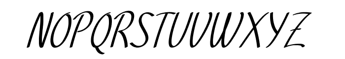 Louda-CondensedItalic Font UPPERCASE