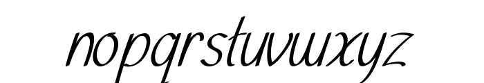 Louda-CondensedItalic Font LOWERCASE