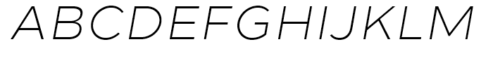 Loew Light Italic Font UPPERCASE