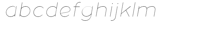 Loew Thin Italic Font LOWERCASE