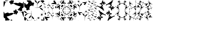 Love Birds Pattern Regular Font OTHER CHARS
