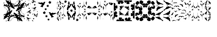 Love Birds Pattern Regular Font LOWERCASE