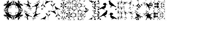 Love Birds Pattern Regular Font LOWERCASE