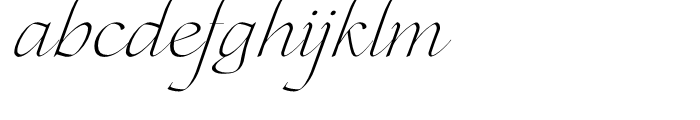 Lovelace Script Extralight Font LOWERCASE