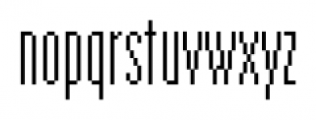 Lo-Res 28 Narrow Font LOWERCASE