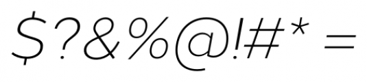 Loew Light Italic Font OTHER CHARS