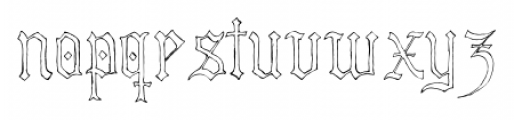 Lore Nokturnia-hollow Font LOWERCASE