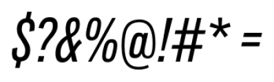 Lorimer No 2 Condensed Medium Italic Font OTHER CHARS