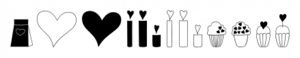 Love Story Dingbats Font UPPERCASE