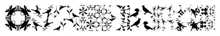 LoveBirds Pattern Regular Font LOWERCASE