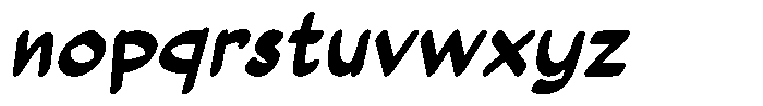 Loceane Bold Italic Font LOWERCASE