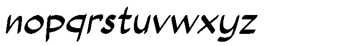 Loceane Italic Font LOWERCASE