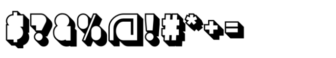 Lock Block Extrude Font OTHER CHARS