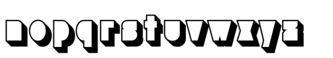 Lock Block Extrude Font LOWERCASE