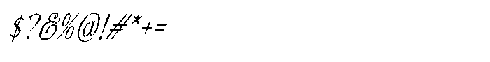 Locked Whisper Italic Script Font OTHER CHARS