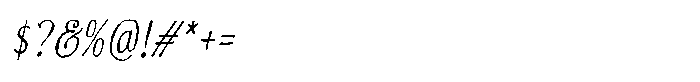 Locked Whisper Italic Serif Font OTHER CHARS