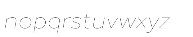 Loew Next Thin Italic Font LOWERCASE