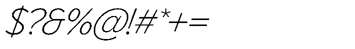 LogPose Log Pose Extra Light Italic Font OTHER CHARS