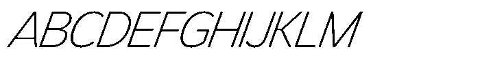 LogPose Log Pose Extra Light Italic Font UPPERCASE