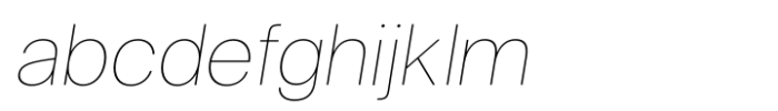 Logika Nova Thin Italic Font LOWERCASE