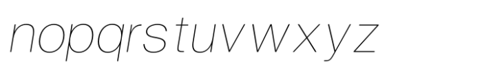 Logika Nova Thin Italic Font LOWERCASE