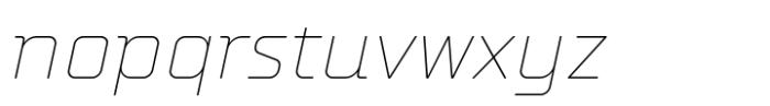 Lohamon Thin Italic Font LOWERCASE