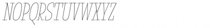 Loka Compressed Thin Italic Font UPPERCASE