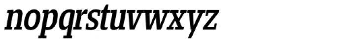 Loka Condensed Medium Oblique Font LOWERCASE