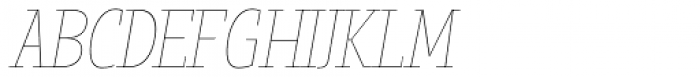 Loka Condensed Thin Italic Font UPPERCASE