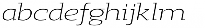 Loka Expanded Extra Light Italic Font LOWERCASE