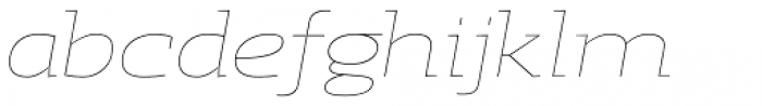 Loka Expanded Thin Italic Font LOWERCASE