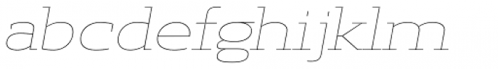 Loka Expanded Thin Oblique Font LOWERCASE