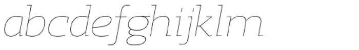 Loka Extended Thin Italic Font LOWERCASE