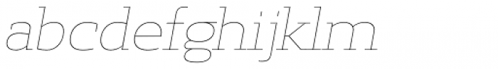 Loka Extended Thin Oblique Font LOWERCASE