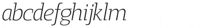 Loka Extra Light Italic Font LOWERCASE