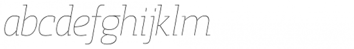 Loka Thin Italic Font LOWERCASE
