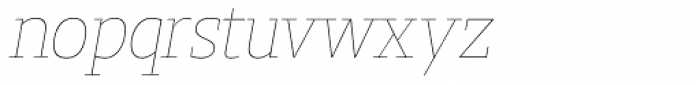 Loka Thin Oblique Font LOWERCASE