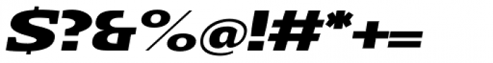 Loka Ultra Expanded Extra Bold Italic Font OTHER CHARS