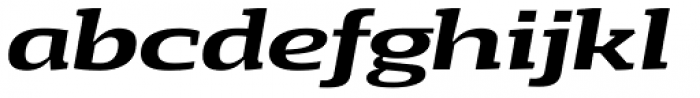 Loka Ultra Expanded Semi Bold Italic Font LOWERCASE