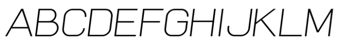 Lonbry Extra Light-Cond-Italic Font UPPERCASE