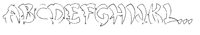 Longfeng He Outline Font UPPERCASE