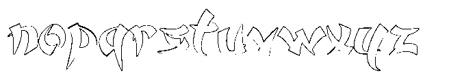 Longfeng He Outline Font LOWERCASE