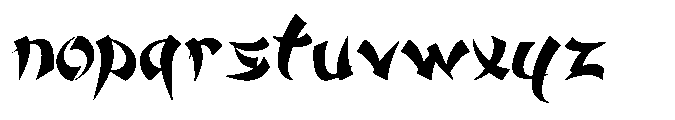 Longfeng He Regular Font LOWERCASE