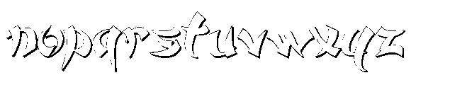 Longfeng He Shadow Font LOWERCASE