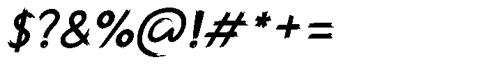 Longshot Italic Font OTHER CHARS
