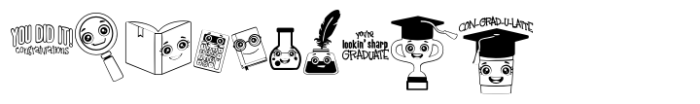 Looking Sharp Graduate Dingbat Font OTHER CHARS