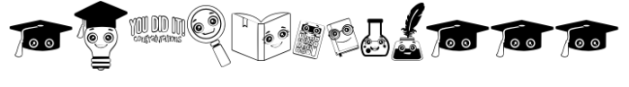 Looking Sharp Graduate Dingbat Font UPPERCASE