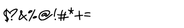 Loose Pen Font OTHER CHARS