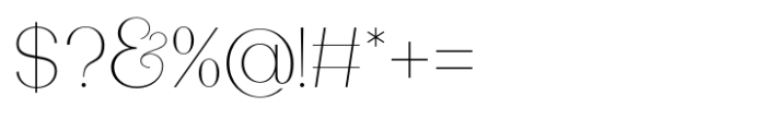 Loreda Thin Font OTHER CHARS