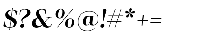 Loretta Display Semi Bold Italic Font OTHER CHARS